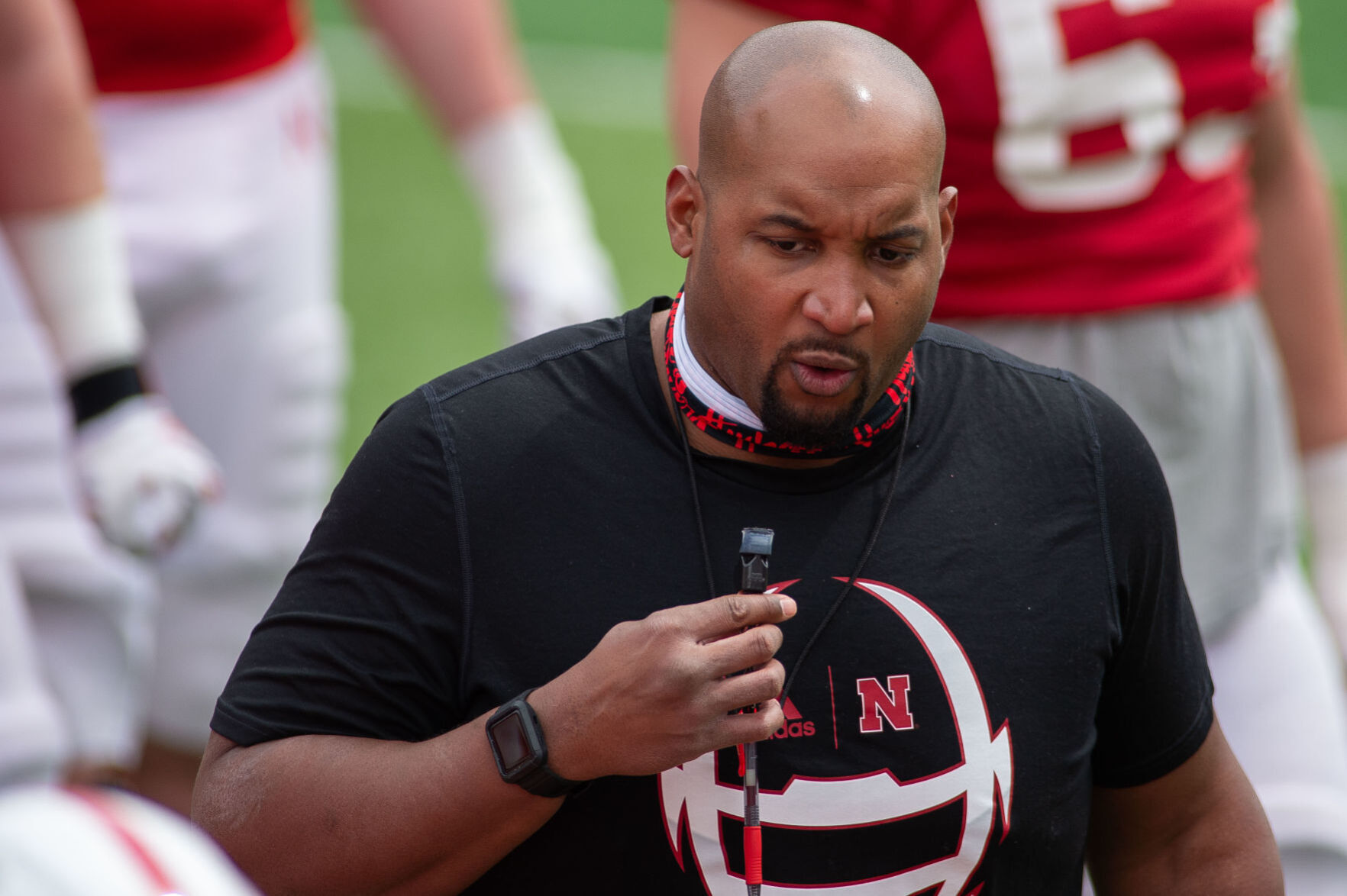 Nebraska football practice, 4.17
